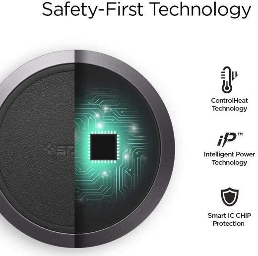 Spigen Essential Wireless Fast Charger F308W Zwart afbeelding 4