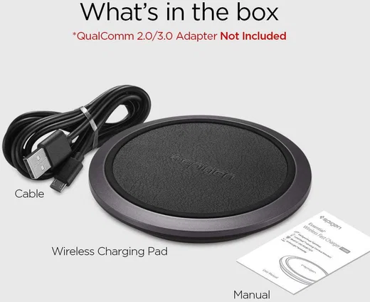 Spigen Essential Wireless Fast Charger F308W Zwart afbeelding 9