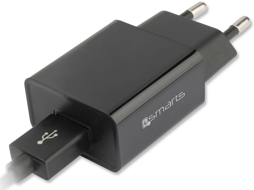 4Smarts 12W USB Oplader 2.4A met USB naar USB-C Kabel 1 Meter Zwart afbeelding 5