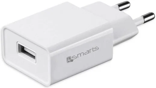 4Smarts 12W USB Oplader 2.4A met USB naar USB-C Kabel 1 Meter Wit afbeelding 4