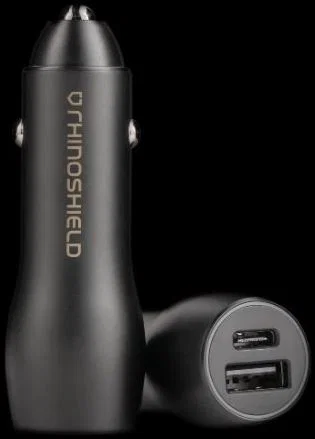 RhinoShield Dual Port Fast Charge USB-C en USB Autolader 28W afbeelding 2