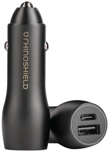 RhinoShield Dual Port Fast Charge USB-C en USB Autolader 28W afbeelding 1