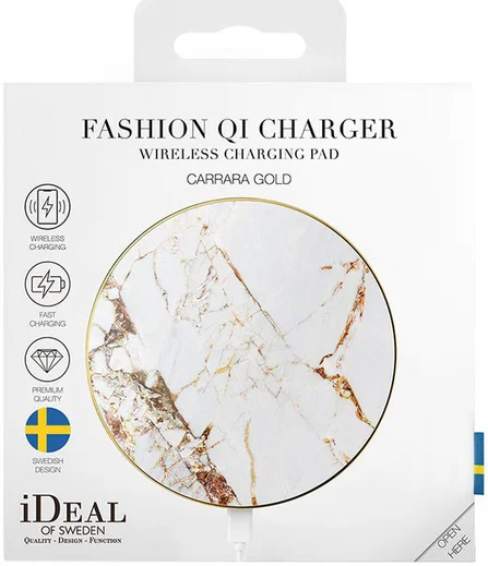 iDeal of Sweden Draadloze Oplader 10W Carrara Gold afbeelding 2
