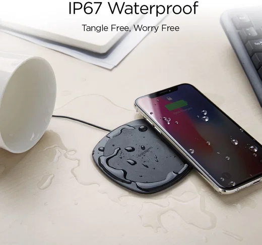 Spigen Essential F305W Universele Wireless Fast Charger (9W) Zwart afbeelding 7