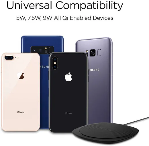 Spigen Essential F305W Universele Wireless Fast Charger (9W) Wit afbeelding 12