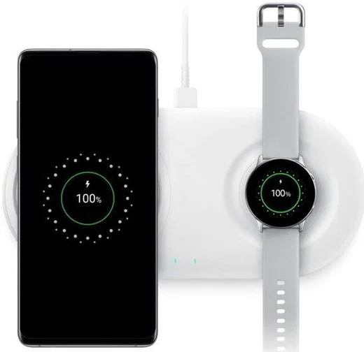 Samsung Charger Duo Pad EP-P5200 Draadloze Fast Charge Oplader Wit afbeelding 1