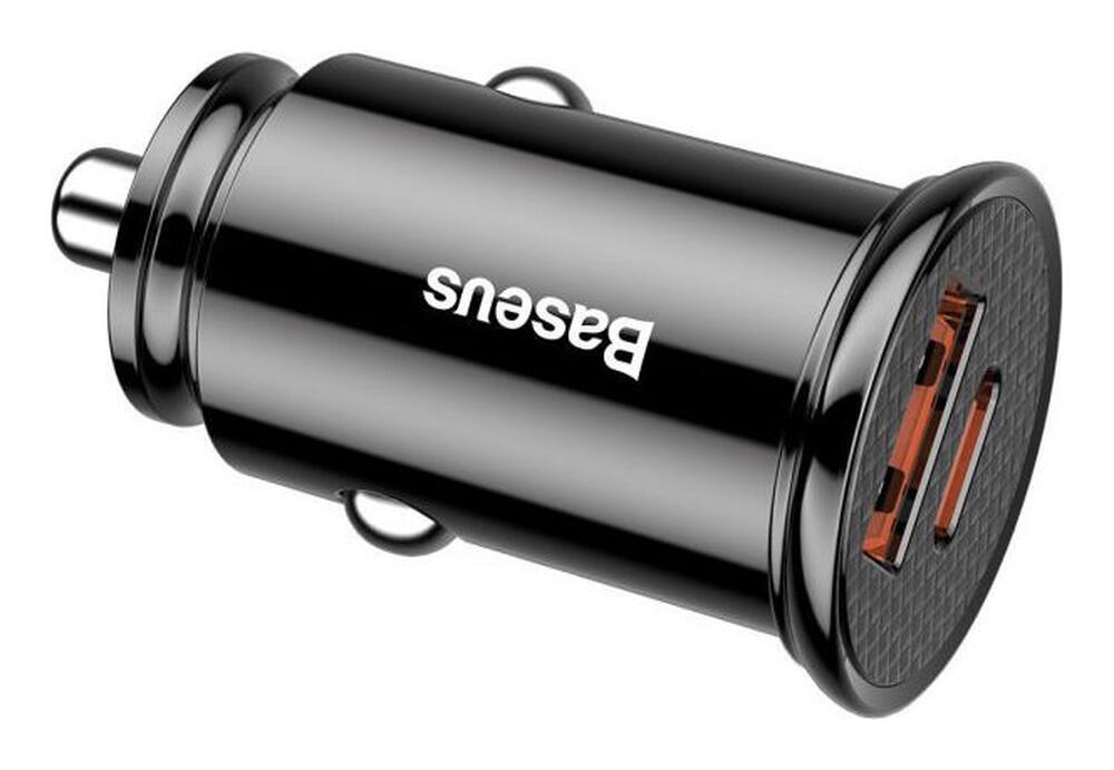 Baseus Fast Charge Autolader 30W USB + USB-C Zwart afbeelding 8