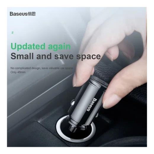 Baseus Fast Charge Autolader 30W USB + USB-C Zwart afbeelding 6