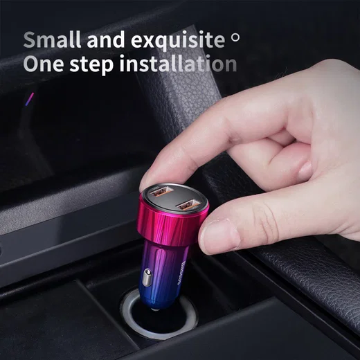 Baseus Magic Series Dual USB Quick Charge Autolader Rood afbeelding 12
