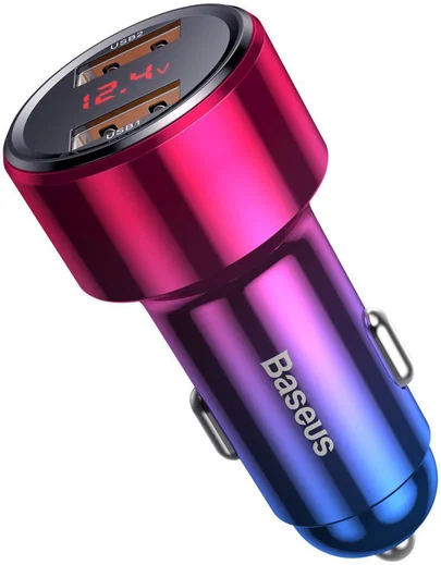 Baseus Magic Series Dual USB Quick Charge Autolader Rood afbeelding 3