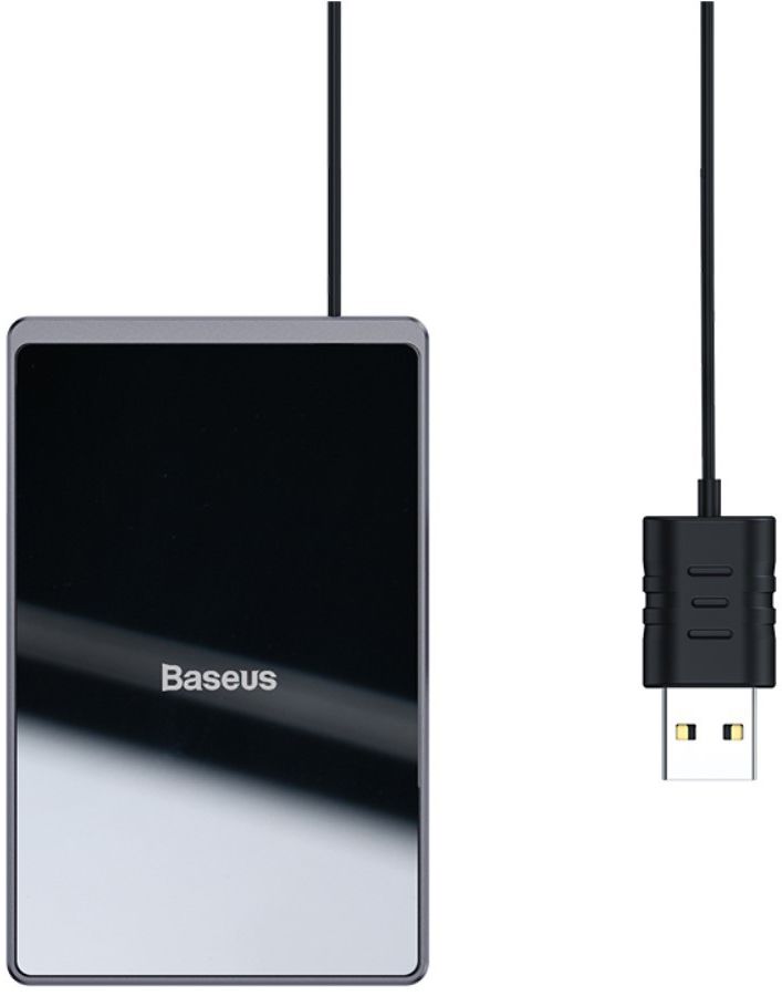 Baseus Compacte Draadloze Oplader 15W Ultra Dun met USB Kabel 1M Zwart afbeelding 3