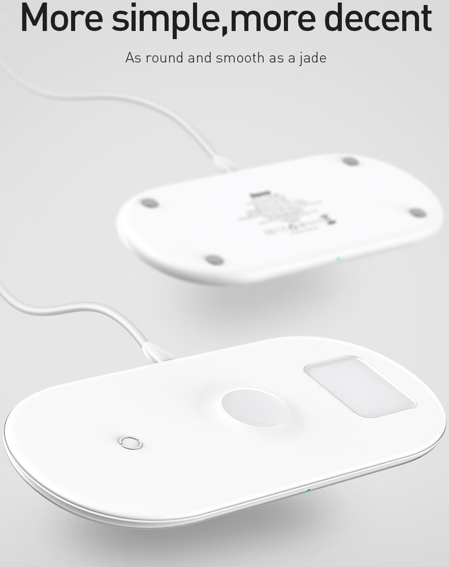 Baseus 3 in 1 Draadloze Oplader [iPhone + Apple Watch + AirPods] Wit afbeelding 20