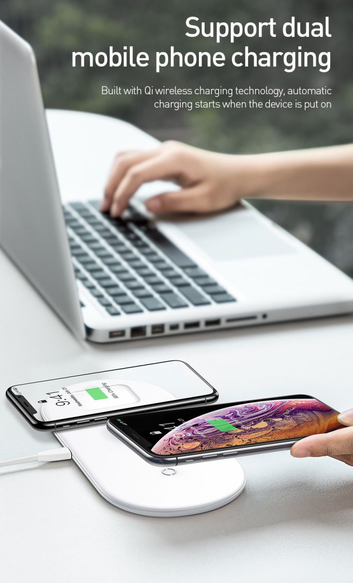 Baseus 3 in 1 Draadloze Oplader [iPhone + Apple Watch + AirPods] Wit afbeelding 23