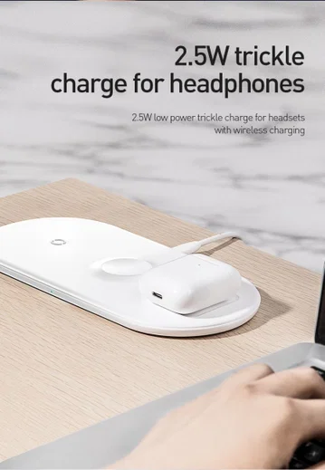 Baseus 3 in 1 Draadloze Oplader [iPhone + Apple Watch + AirPods] Wit afbeelding 25