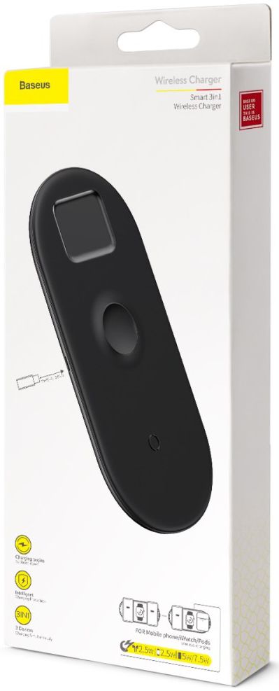 Baseus 3 in 1 Draadloze Oplader [iPhone + Apple Watch + AirPods] Zwart afbeelding 16