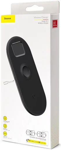 Baseus 3 in 1 Draadloze Oplader [iPhone + Apple Watch + AirPods] Zwart afbeelding 16