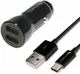 4smarts 3.4A Dubbele Auto Snellader 17W met USB naar USB-C Kabel Zwart afbeelding 1