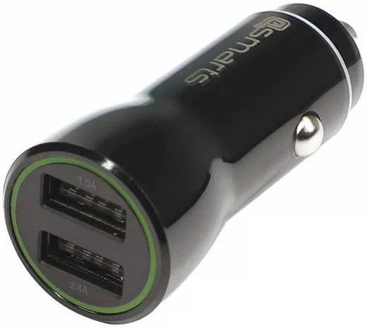 4smarts 3.4A Dubbele Auto Snellader 17W met USB naar USB-C Kabel Zwart afbeelding 4