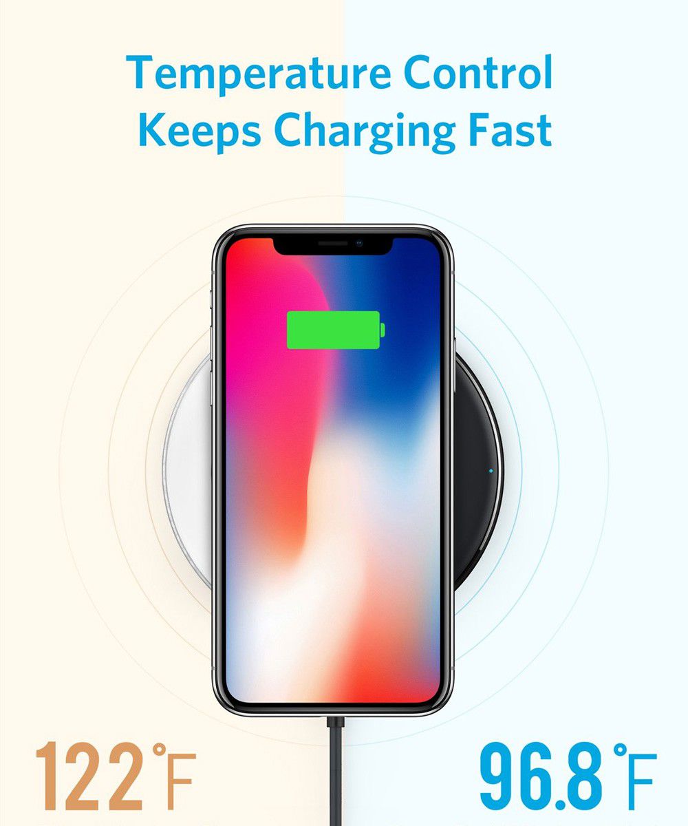 Anker PowerPort Wireless 5W Draadloze Oplader Zwart afbeelding 5