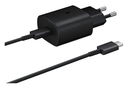 Originele Samsung 25W Power Adapter met USB-C Kabel 1 Meter 3A Zwart