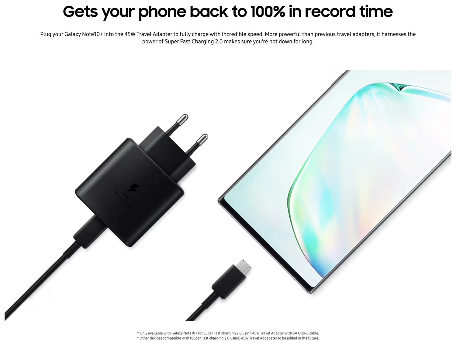 Originele Samsung 45W Power Adapter met USB-C Kabel 1 Meter 5A Zwart afbeelding 4