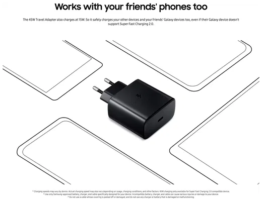 Originele Samsung 45W Power Adapter met USB-C Kabel 1 Meter 5A Zwart afbeelding 5