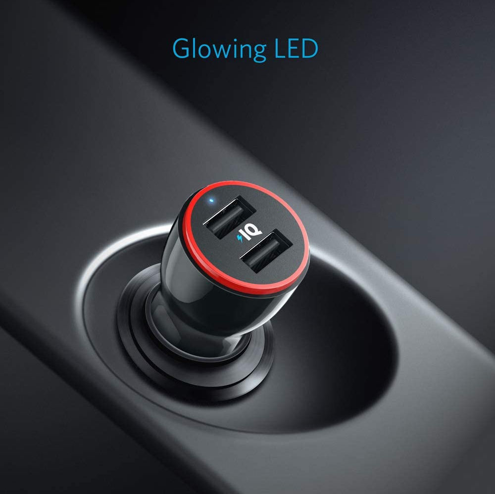 Anker PowerDrive 2 Dubbele USB Poort 24W Autolader Zwart afbeelding 7