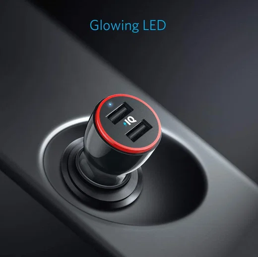 Anker PowerDrive 2 Dubbele USB Poort 24W Autolader Zwart afbeelding 7