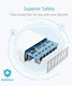 Anker PowerPort 6 Poorts USB 60W Thuislader Wit afbeelding 3