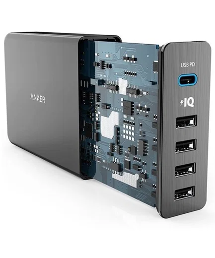 Anker PowerPort+ 5 Poorts USB Power Delivery 60W Thuislader Zwart afbeelding 7