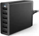 Anker PowerPort (60W) 6-Poorts Multifunctionele USB-A Thuislader Zwart afbeelding 1