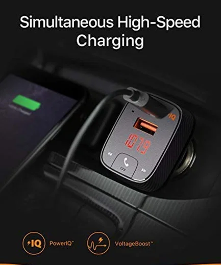 Anker ROAV SmartCharge F2 Bluetooth FM Transmitter / Autolader Zwart afbeelding 6