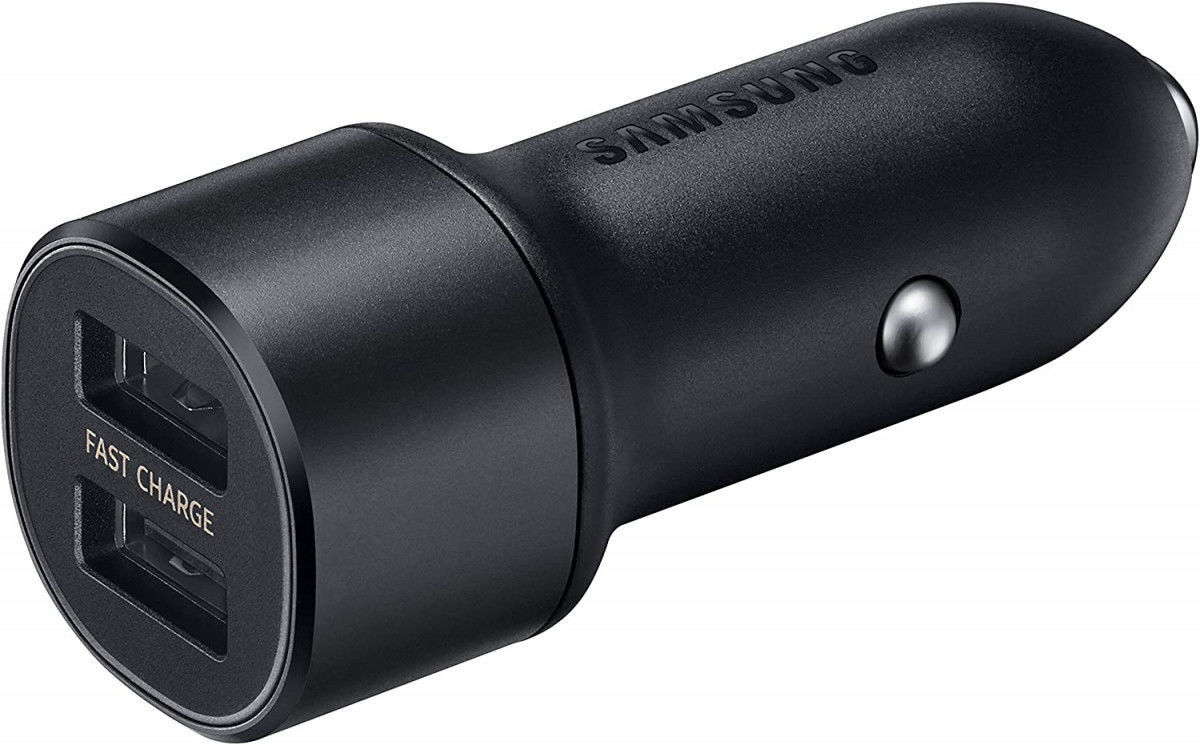 Originele Samsung Duo 15W Fast Charge Autolader Twee USB Poorten Zwart afbeelding 1