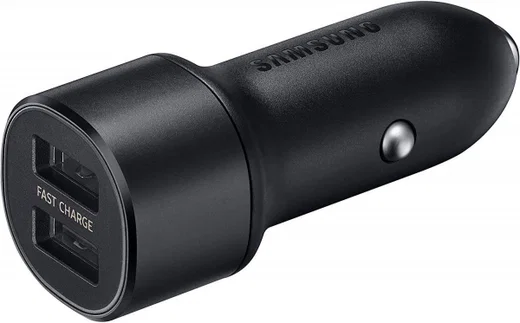 Originele Samsung Duo 15W Fast Charge Autolader Twee USB Poorten Zwart afbeelding 1