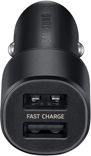 Originele Samsung Duo 15W Fast Charge Autolader Twee USB Poorten Zwart afbeelding 2