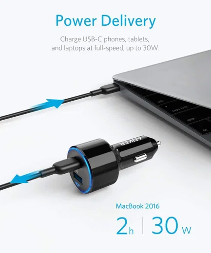 Anker PowerDrive Speed+ Power Delivery Autolader Zwart afbeelding 4