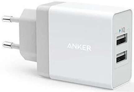 Anker PowerPort 2 Poorts USB 24W Thuislader Wit afbeelding 1