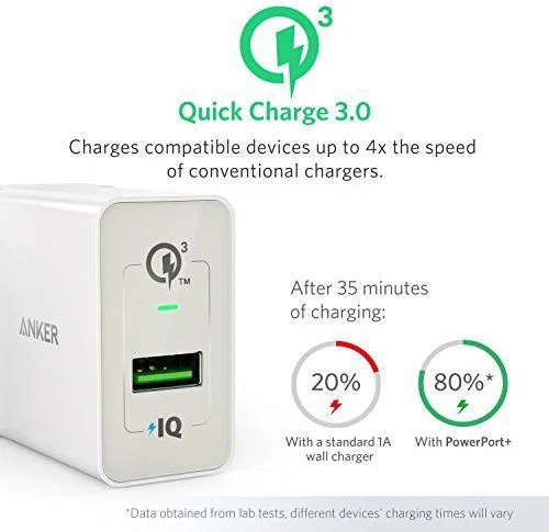 Anker PowerPort+ 1 18W Quick-Charge 3.0 Thuislader Wit afbeelding 3