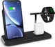 ZENS Aluminium Dual Draadloze Oplader met AirPods en Watch Stand Zwart afbeelding 1
