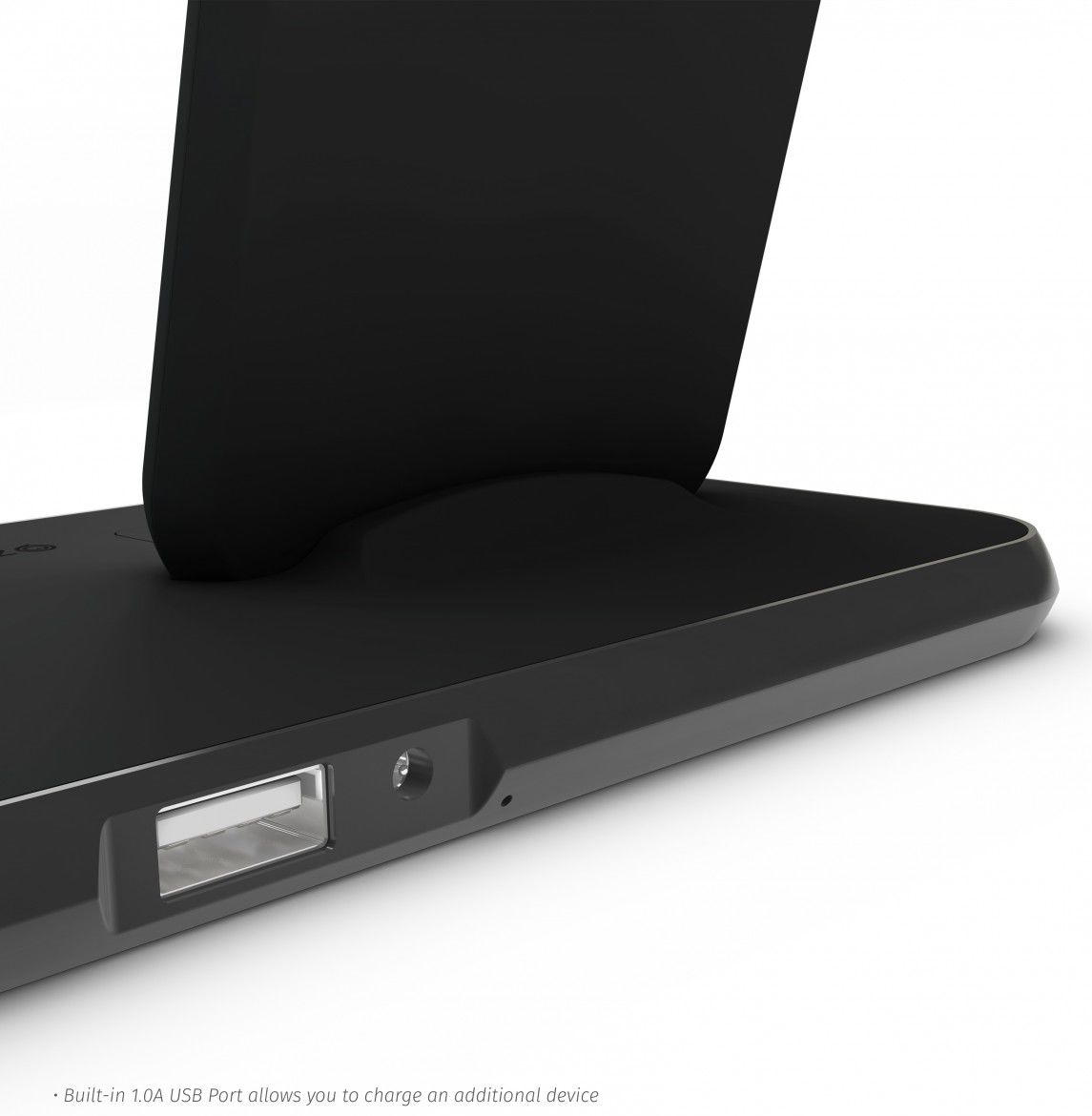 ZENS Aluminium Dual Draadloze Oplader met AirPods en Watch Stand Zwart afbeelding 5