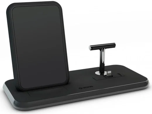 ZENS Aluminium Series Dual Draadloze Oplader met AirPods Dock Zwart afbeelding 4