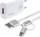4smarts VoltPlug Oplader met ComboCord Kabel Wit afbeelding 1