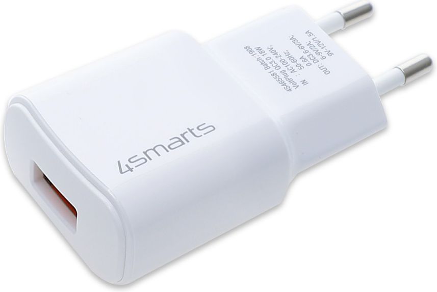 4smarts VoltPlug 18W USB-A Qualcomm Quick Charge 3.0 Adapter Wit afbeelding 3