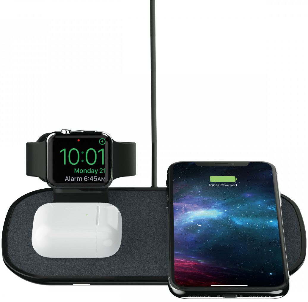 Mophie 3-in-1 Apple iPhone / Watch / AirPods Draadloze Oplader Zwart afbeelding 1