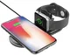 2 in 1 Wireless Fast Charger Pad Zwart afbeelding 2