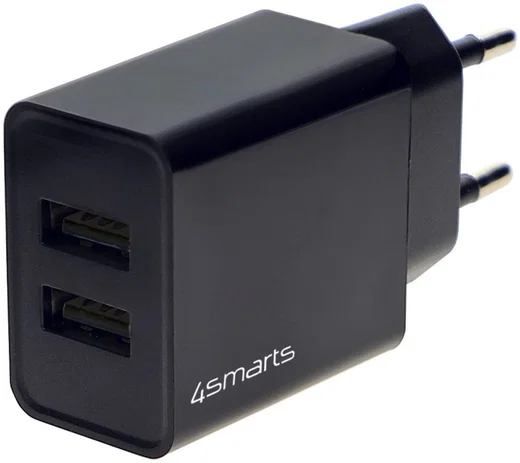 4smarts VoltPlug 12W Dual Thuislader Zwart afbeelding 1