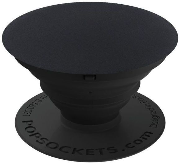 PopSockets Premium PopGrip Telefoon Greep en Standaard Aluminium Zwart afbeelding 1