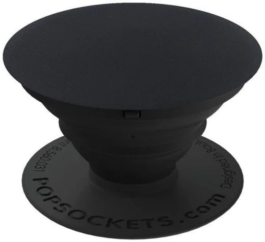 PopSockets Premium PopGrip Telefoon Greep en Standaard Aluminium Zwart afbeelding 1