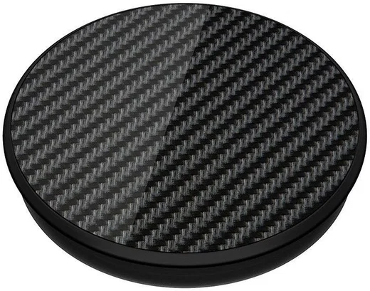 PopSockets Premium PopGrip Telefoon Greep en Standaard Carbon Fiber Zwart afbeelding 2