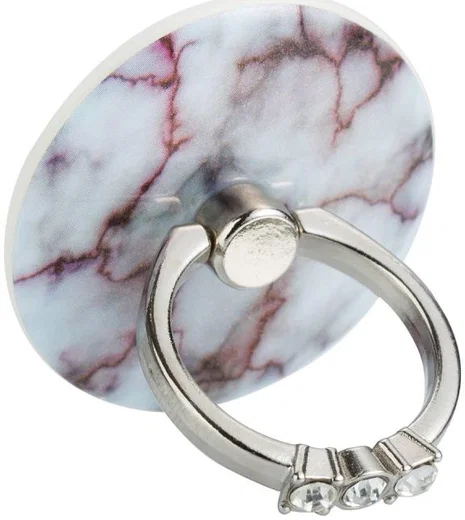Universele Kickstand Ring en Vinger Houder Attachable Marmer Roze/Wit afbeelding 2